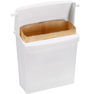 SANITARY NAPKIN RECEPT W/WAX BAG WH